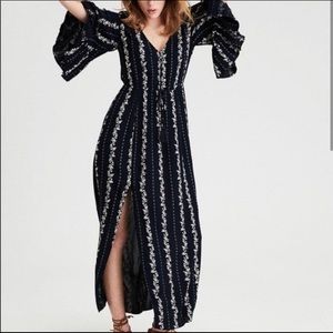 American Eagle Bohemian Tassel Maxi Dress
